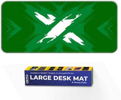 Trading Mantras Ex Game Large Extended Mouse Pad - 3mm Thick, Non-Slip, 60x30cm, for Office Non Slip Base Mousepad(Leaf Green)