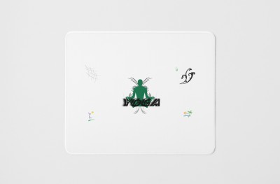 Tulip Art Small green man - yoga themed printed white gaming mousepads Mousepad(White)