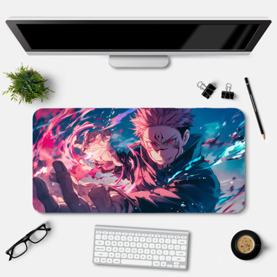 Eshaaver Animie Printed sukuna Laptop & Desktop Mat /Desk Pad Non Slip Base Mousepad(Multicolor 6)