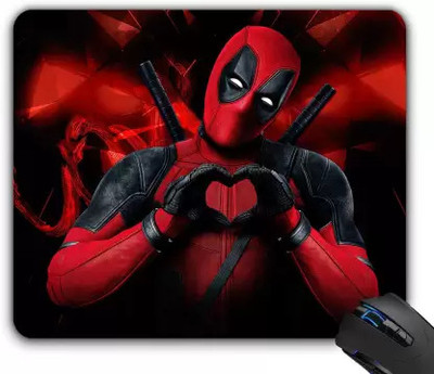 dk printing DEADPOOL-mouse-pad-for-pc-laptop-non-slip-rubber-base Mousepad(Black)