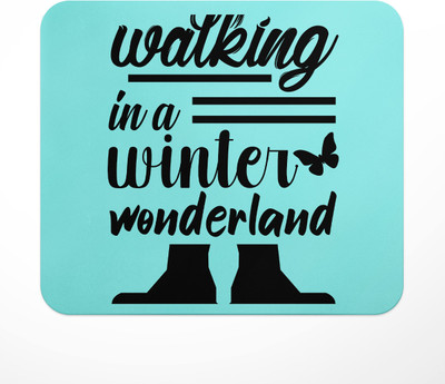 LASTWAVE Walking In A Winter Wonderland, Winter Theme Anti-Slip Rubber Base & Smooth Non Slip Base Mousepad(Multicolor)