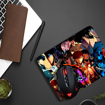 Inkaura Solo Leveling Printed Mouse Pad Gaming and Desktop Best For Anime Lover 9x7 Inch Non Slip Base Mousepad(Multicolor)