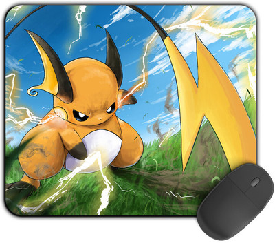 Kirmada Printed Designer Badass Raichu Pokemon Mouse Pad. Non Slip Base Mousepad(Multicolor)