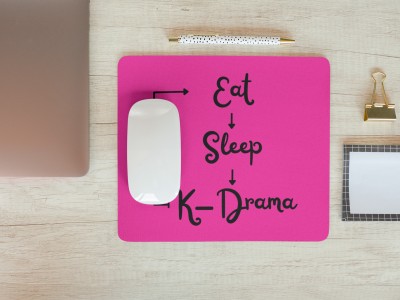 Epic Merch Eat sleep kdrama Mousepad(Multicolor)