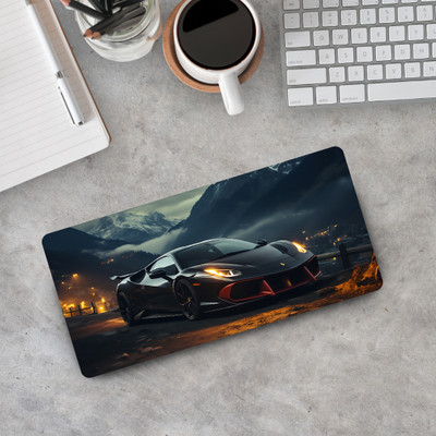 Sigma One Car Design Keyboard Mouse Pad Mat - Anti-Slip & Waterproof (23x11 INCH) Non Slip Base Mousepad(Multicolor)