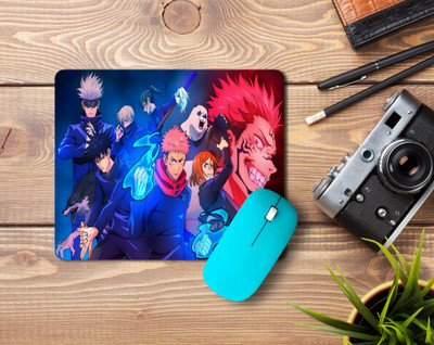 ZORI Anime Cartoon Printed Mouse Pad for Gaming Computer, Laptop MousePad (MP 10) Non Slip Base Mousepad(Red & Blue)
