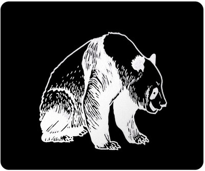 PrintingZone Compatible Print Panda Mouse Pad (8 inch X 7 inch) (MP-193) Mousepad(Black)