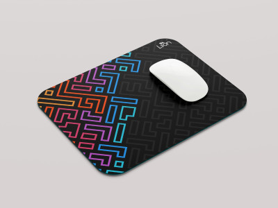 leeon L-MP1-1-243-colorful-abstract L2 Non Slip Base Mousepad(Multicolor)