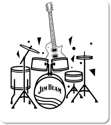 macmerise Jim Beam The Band Non Slip Base Mousepad(Multicolor)