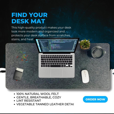 TIERNO 7530 dark standerd Non Slip Base Mousepad(Dark Grey)