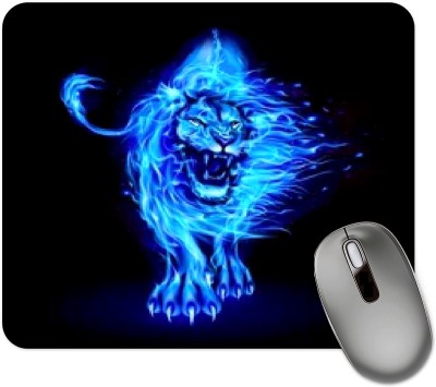 dk printing Lion In Light View Printed Mouse Pad Mousepad(Black)