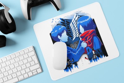 Rushaan Mikasa Ackerman characters- Printed animated Mousepad for animation lovers Mousepad(White)