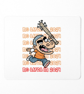 HopOffer No More Rage, New Year Printed Mousepad Non Slip Base Mousepad(White)
