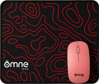 omne TECH T6 | Anti-Slip Base, High Durability, Waterproof Non Slip Base Mousepad Non Slip Base Mousepad(Black, Red)