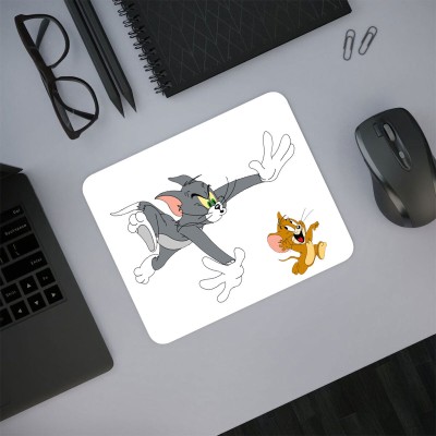 DECRONICS Tom & Jerry Printed 3mm Thick MousePad for PC/Laptop/Computer And Gaming Mousepad(Multicolor)