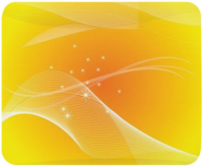 beautric Waterproof Non skid Mousepad Non Slip Base Mousepad(Yellow & Orange)