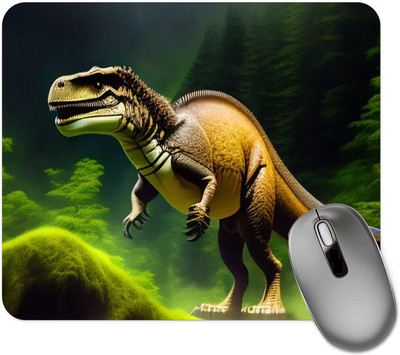 dk printing ROCKSTAR DINOSAUR Printed Mouse Pad Non Slip Base Mousepad(Black)