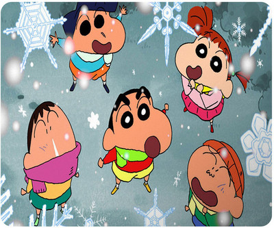 PrintingZone Compatible Print Shinchan Mouse Pad (8 inch X 7 inch) (MP-255) Mousepad(Black)