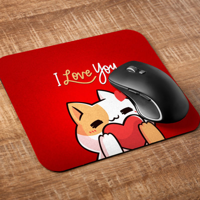 Printile PRINTED MOUSE PAD 7 Non Slip Base Mousepad(Red)
