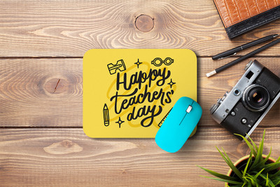 MOTIVATE BOX Non Slip Rubber Base Mousepad (23x18)cm printed design on Happy Teacher's Day Non Slip Base Mousepad(Multicolor)
