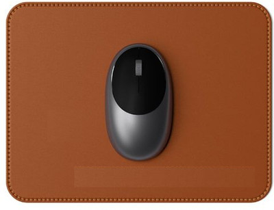 M RUFOUS Leather Mouse Pad with Stitched Edge Micro-Fiber Base with Non-Slip Waterproof Mousepad(Brown)