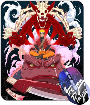 MITTRA Indiacraft Naruto Anime Non Slip Base Dual Sided Mousepad(Red)