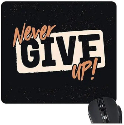 RiwariaHub Niver Give up printed mouse pad Mousepad(Multicolor)