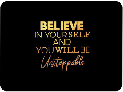 RAWAT TRADERS Believe In Yourself Mouse Pad FKMP0091 Non Slip Base Mousepad(Multicolor)