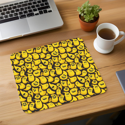 ZORI Smile Ghost Printed Mouse Pad for Gaming Computer, Laptop MousePad Mousepad(Multicolor, Black)