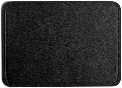 TIERNO Large Felt Desk Mat Mouse Pad For Office | Black Pu Leather Mouse Laptop Pad Non Slip Base Mousepad(Black&40x30 Cm)