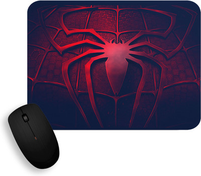 Gift Arcadia Spider Symbol Printed Non-Slip Rubber Base MousePad for Computer and Laptop Non Slip Base Mousepad(Red)