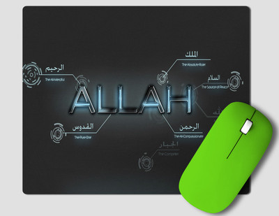 THAINOZ Allah Design MousePad Non-Slip Rubber Base Mouse pad for Laptop & Desktop Non Slip Base Mousepad(Multicolor)