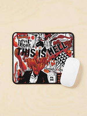 Aaltu Faltu This is Hell – Dark Aesthetic Mouse Pad Non Slip Base Mousepad(Multicolor)