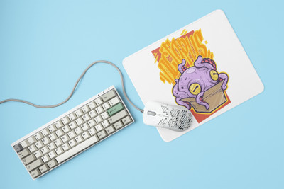 Rushaan Octupus inside the box - Printed animated Mousepad for animation lovers Mousepad(White)