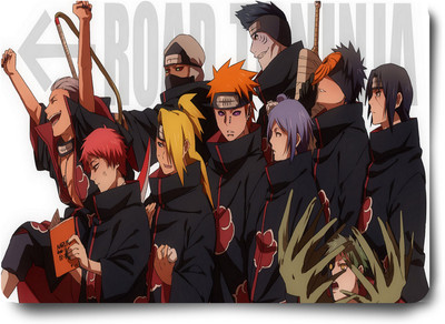 Replix Anime Mouse Pad (9 inch x 7 inch) - Naruto Akatsuki - 7 Printed Mousepad Non Slip Base Mousepad(Multicolor)