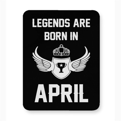 ICARUSBOX Icarus Box Legends Are Born In April Mouse Pad Mat Anti-Slip White Mousepad(Multicolor)
