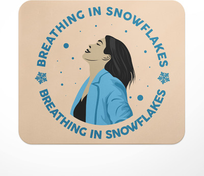 LASTWAVE Breathing In Snowflakes, Winter Theme Anti-Slip Rubber Base & Smooth Mouse Non Slip Base Mousepad(Multicolor)