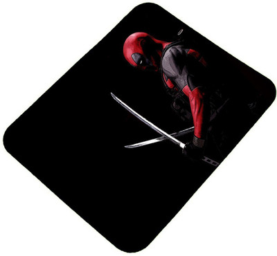 Clapcart Designer-Printed-Mousepad-00224 Non Slip Base Mousepad(Black, Red)