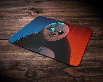 Authentic Kung Fu Panda Mouse Pad,Smooth Mouse Control for Laptop & computer (9x7inch) Non Slip Base Mousepad(Blue)