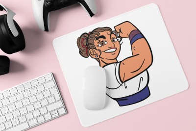 Rushaan Chubby lady - Printed animated Mousepad for animation lovers Mousepad(White)