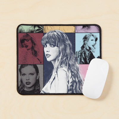 craft maniacs TAYLOR SWIFT ICONIC WOMAN ANTI SLIP RUBBER MOUSEPAD FOR SWIFTIES Non Slip Base Mousepad(Blk)