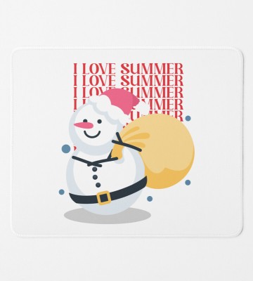 HopOffer Summer Lover Snowman : Best Crafted MousePad Gifts For Secret Santa Mousepad(White)