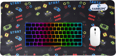 FAIRBIZPS Gaming Mousepad Large Extended Soft Mouse Pad for Computer Mousepad(Black 1)