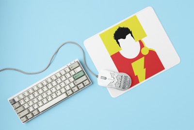 Rushaan Flash without face structure - Printed animated Mousepad for animation lovers Non Slip Base Mousepad(White)