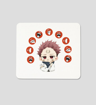 Special Trend Hub Anime Printed Itadori Printed Mousepad Non Slip Base Mousepad(White)