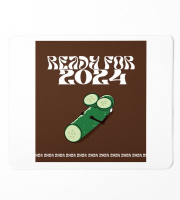 HopOffer Get Ready For 2024,Printed Mousepad On New Year Best Gift Mousepad(White)