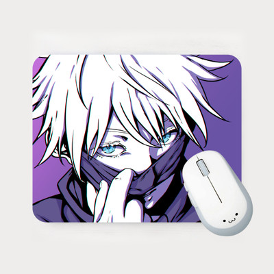 S Creation jjk gojo mousepad premium quality for Laptop, Gaming pc Non-Slip Base m-1 Non Slip Base Mousepad(Blue)