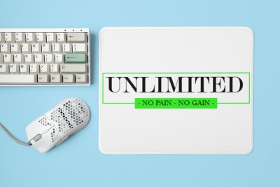 Rushaan Unlimited Inside The Box, (BG Black and Green) - Printed Mousepad Mousepad(White)