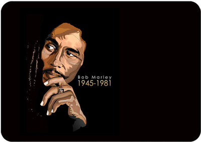 RAWAT TRADERS Bob Marley Mouse pad FKMP007 Non Slip Base Mousepad(Black)