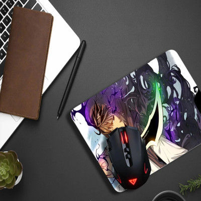 Inkaura Solo Leveling Printed Mouse Pad Gaming and Desktop Best For Anime Lover 9x7 Inch Non Slip Base Mousepad(Black)